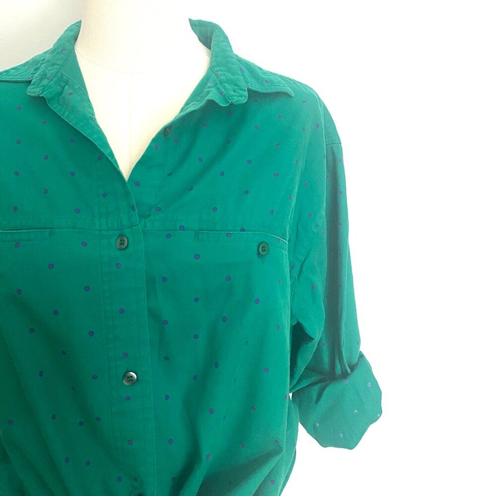 Polka-dot button-down